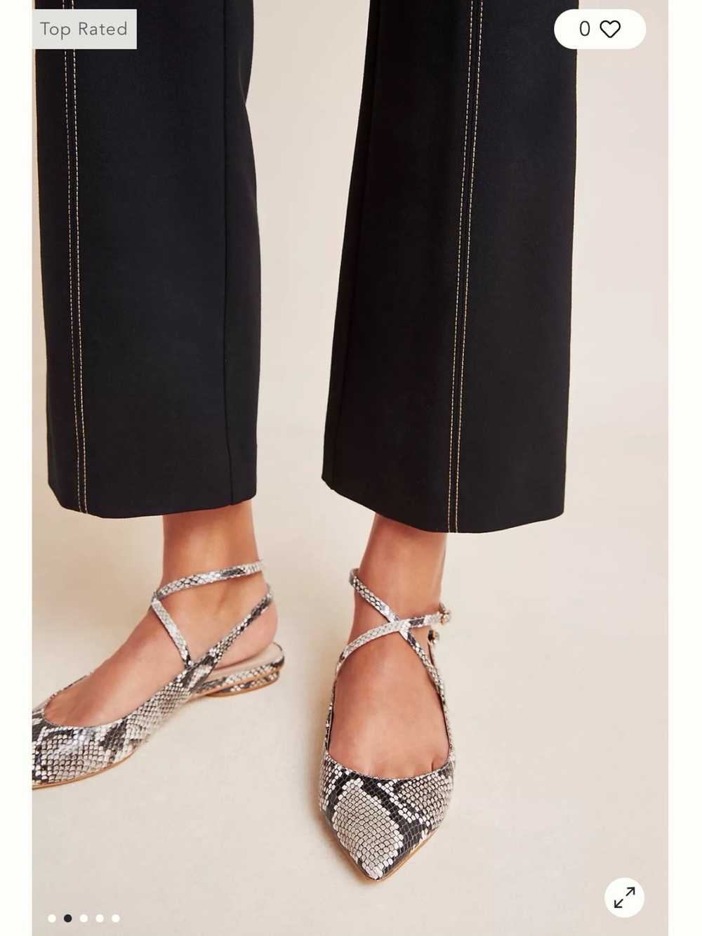 Anthropologie Essential Crop Flare Pants Black Size M - Picture 3 of 8